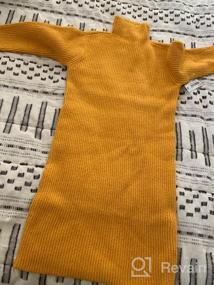 img 3 attached to Платье-свитер на длительные рукава с мокрым воротником для девочек от Amazon Essentials с приятной на ощупь текстурой.