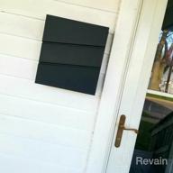 img 1 attached to Large Metal Wall-Mounted Mailbox with Key Lock, 13" x 13.6" x 4.2" - Black review by Dan Ball