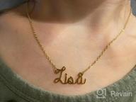 img 1 attached to 📿 Get Personalized Stainless Necklace Nameplate for Girls - Customized Jewelry review by Natasha Williams