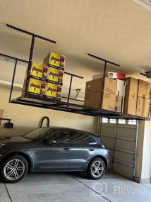 img 8 attached to FLEXIMOUNTS 4X8 Overhead Garage Storage Rack | Heavy Duty 600Lbs Weight Capacity Adjustable Metal Ceiling Organization System | Hammertone