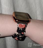 img 1 attached to Upgrade Your Fitbit Versa With TOYOUTHS Patterned Scrunchie Bands - Elastic, Stylish & Comfortable! review by Isaac Samal