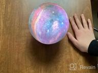img 1 attached to 3D Galaxy Ball Moon Lamp - 16 Colors Moonlight Globe Luna Night Light With Stand Remote & Touch Control Night Light Bedroom Decor For Kids Girls Boys Women Gifts (Moon-2) review by David Romo
