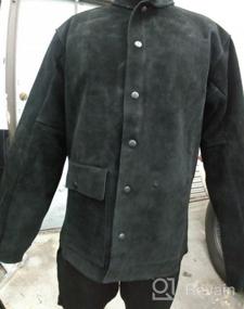 img 6 attached to Heavy Duty Split Cowhide Leather FR Work Safety Jacket - Flame & Heat Resistant For Welding Protection
