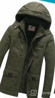 img 1 attached to WenVen Men'S Winter Thicken Cotton Parka Jacket Warm Coat With Removable Hood review by Don Devine