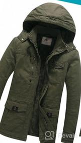 img 6 attached to WenVen Men'S Winter Thicken Cotton Parka Jacket Warm Coat With Removable Hood
