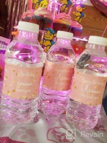 img 5 attached to Пользовательские розовые и золотые этикетки для бутылок с водой на день рождения - 24 наклейки для вашего особенного дня!