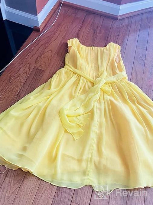 img 1 attached to Elegant Yoryu Wrinkled Chiffon Summer Flowers Girls Dresses for Little Girls review by Noe Spooner