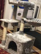 img 1 attached to Deluxe Cat Tree Condo With Scratching Post, Plush Perch And Cozy Basket - Perfect For Your Kitten'S Comfort And Playtime! review by Micah Manus