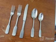 img 1 attached to Fortessa Forge 20-Piece Stainless Steel Flatware Set For 4, Complete Place Setting review by Robert Jaskolski