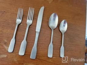 img 5 attached to Fortessa Forge 20-Piece Stainless Steel Flatware Set For 4, Complete Place Setting