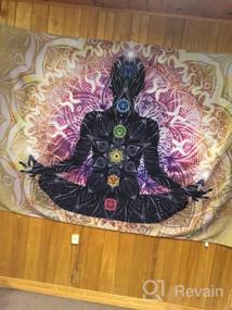 img 7 attached to Colorful Mandala Chakra Tapestry For Yoga & Meditation - Indian Wall Hanging Decoration For Studio Room With 7 Chakras