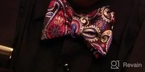 img 5 attached to Paisley Perfection: HISDERN Men'S Bow Tie & Pocket Square Set For Formal Occasions