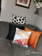 картинка 1 прикреплена к отзыву Подчеркните свой дом роскошью: двухкомпонентные бархатные наволочки с кисточкой и бахромой — желтые декоративные подушки 18X18 для фермы, дивана, спальни, дивана от Rebecca Vattikuti