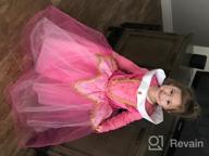img 1 attached to Sleeping Beauty Princess Party Dress For Girls Ages 3-10 By DreamHigh review by Kari Barley