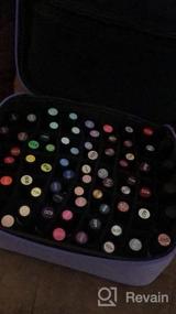 img 7 attached to Burgundy Purple ButterFox Nail Polish Storage Case, Holds 30-40 Bottles & UV Dryer Light, Perfect Nail Supplies Organizer