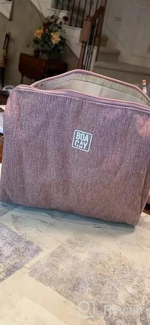 img 1 attached to Travel In Style With A Versatile Makeup Bag - Large Pouch With Multiple Compartments For Women And Girls review by Michelle Langley