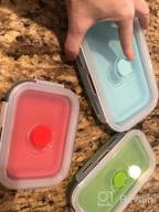 img 1 attached to Reusable Collapsible Food Storage Containers With Airtight Lids - Set Of 4 review by Sherman Lancaster