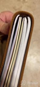 img 7 attached to Коричневый кожаный блокнот для путешественников A5 - многоразовый журнал путешествий с 3 вкладышами для мужчин и женщин, 90 листов в комплекте