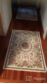 img 7 attached to UKELER Vintage Rustic Shabby Rose Rugs Luxury Soft Elegant Traditional Rugs Accent Floral Floor Rugs Carpet For Home Living Room/Bedroom (78.7''X55'', Country Rose)