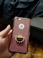 img 1 attached to Sparkle And Style: OCYCLONE Glitter IPhone 6/6S Case With Kickstand And Rhinestone Bumper - Perfect For Girls And Women review by Chad Carter