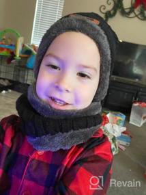 img 5 attached to Звездные зимние круглые вязаные шарфы для мальчиков в холодную погоду
