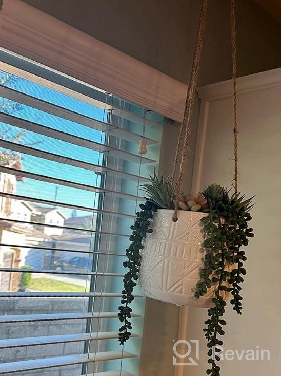 img 1 attached to Supla 4 Pcs Artificial Hanging Succulents Faux Burro'S Tail Picks Trailing String Of Pearls Succulent Greenery Sprays 13.4" L For Basket Planter Centerpiece Floral Arrangement Indoor Outdoor Decor review by Jim Velasco