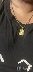 img 5 attached to Stylish Gold Initial Necklaces: Personalized Letter Pendant Necklaces for Women & Men