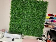img 1 attached to 12 Piece Artificial Fern Wall Panel Set For Indoor And Outdoor Decor - Beautiful Faux Boxwood Hedge Greenery Backdrop With Artificial Fern Leaves - Dimensions 24 X 16 Inches (L X W) review by Jay Koterba