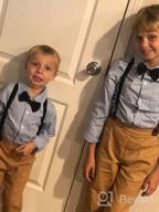 img 1 attached to 👕 SANGTREE Baby Boys Clothing Set: Dress Shirt with Bowtie + Suspender Pants, Sizes 6M-6Y review by Eric Timbeross