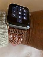 img 1 attached to Upgrade Your Apple Watch Style With GEMEK'S Elegant Women Agate Pearl Bracelet Strap In Silver review by Sarah Moore