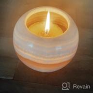 img 1 attached to Tranquil Aurora Home Décor - CraftsOfEgypt Single Alabaster Candle Holder review by Loren Rindfleisch