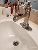 img 1 attached to Upgrade Your Bathroom With A Brushed Nickel Vessel Sink Faucet: Deck Mounted Waterfall Spout, Single Handle, And Pop Up Drain Stopper For A Modern Look review by Cameron Kennedy