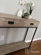 img 1 attached to Modern Oak Wood Console Table With Drawers And Shelf - Ideal For Hallways, Living Rooms And Entryways! review by Emmanuel Winschel