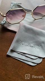 img 6 attached to Retro Octagon Metal Sun Glasses: PORADAY Square Sunglasses For Women & Men Vintage Polygon Shades