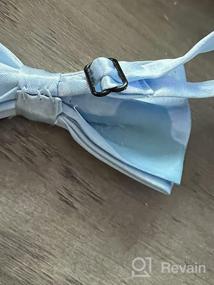 img 4 attached to Стильные подтяжки и галстук WDSKY для мужчин и мальчиков, комплект для свадьбы с заколками в форме сердец: идеальное сочетание для элегантного образа.