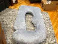 img 1 attached to 57-Inch U-Shaped Pregnancy Pillow With Removable Cover For Full Body Support Of Back, Hips, Legs, And Belly In Green By Victostar review by Kyle Deel
