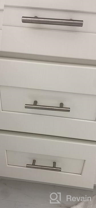 img 1 attached to 25 Pack 3 Inch Brushed Nickel Cabinet Pulls - Modern Stainless Steel Drawer Handles For Cabinets, Cupboards & More. review by Anthony Mangum