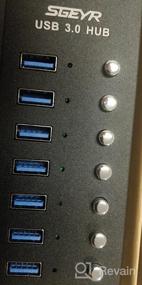 img 6 attached to SGEYR 7-портовый алюминиевый концентратор USB 3.0 с переключателями включения / выключения, адаптер питания 12/2A (24 Вт) для ноутбука, веб-камеры, жесткого диска принтера и диска - USB-порты для зарядки