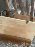 img 1 attached to Organize Your Kitchen With ENOKING'S Magnetic Knife Block - Natural Wooden Holder W/ Acrylic Shield Protection & Double-Sided Stand! review by Timothy Bobbert