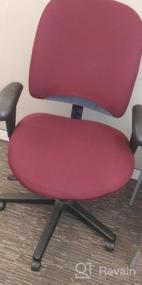 img 8 attached to Съемные универсальные чехлы на стулья премиум-класса - WOMACO Чехол для офисного стула и компьютера (1 шт., черный)
