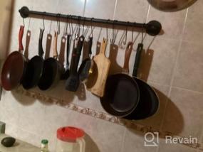 img 8 attached to Black Wall Mounted Pot Rack With 16 Hooks And Detachable Organizer For Pans, Lids, And Utensils - Toplife 39.4 Inches