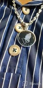 img 8 attached to Stainless Steel Praying Hands Coin Medal Pendant Necklace - HZMAN Serenity Prayer Cross