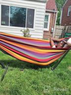 img 1 attached to Portable 2 Person Hammock With Stand - Heavy Duty And Supports Up To 450Lbs - Kanchimi review by Loud Forrest