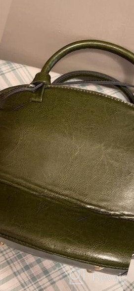 img 1 attached to Retro Small Tote Shoulder Bag For Women - Genuine Leather Handbag By Covelin review by Brian Forbis