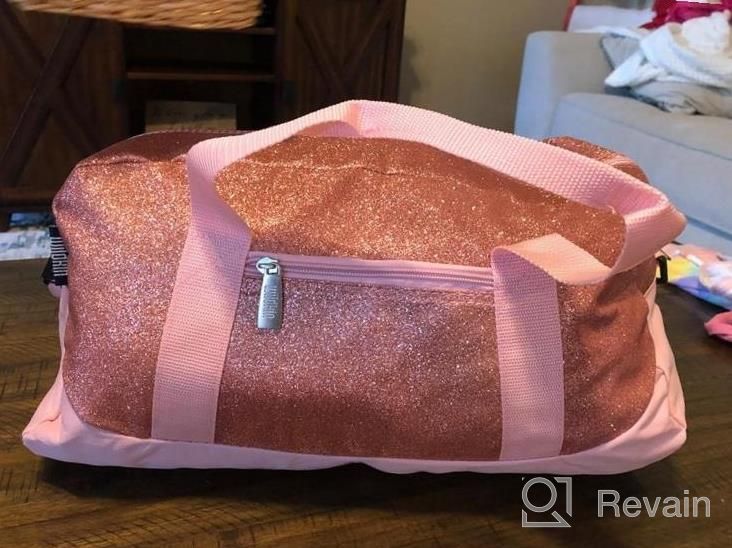 img 1 attached to Wildkin Kids Overnighter Duffel Bag: Perfect For Sleepovers & Travel, Carry-On Size & Ideal For School Practice Or Overnight (Blue Glitter) review by Beth Collins