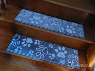 img 1 attached to Pet And Kid-Friendly Carpet Stair Treads For Wooden Steps - Indoor Safety Treads With Thick Carpet And Pattern Design - Self-Adhesive And Slip-Proof - Set Of 4 - SUSSEXHOME review by Jason Bell