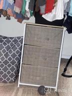 img 1 attached to Sorbus Gray/Black 3-Drawer Nightstand - Bedside Furniture & Accent End Table Storage Tower With Steel Frame, Wood Top, And Easy Pull Fabric Bins For Home, Bedroom Accessories, Office College Dorm review by Joe Taniguchi