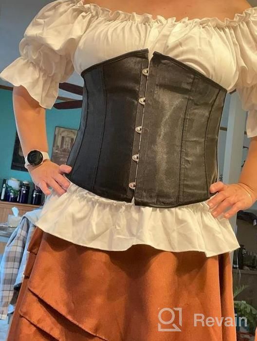 img 1 attached to Zhitunemi Plus Size Satin Underbust Corset: A Stunning Solution For Waist Training And Bust Enhancement review by Griselda Monclova