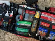 img 1 attached to Outdoor Preparedness First Aid Kit By Surviveware - MOLLE Compatible, Labeled Compartments For Backpacking, Hiking, And Outdoors Survival review by Larry Cho