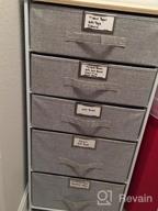 img 1 attached to 5-Drawer Fabric Dresser Storage Tower - Large Capacity Organizer Unit For Bedroom, Living Room & Closets - Sturdy Steel Frame, Wooden Top & Easy Pull Fabric Bins (Dark Grey) | YITAHOME review by Francesca Engel